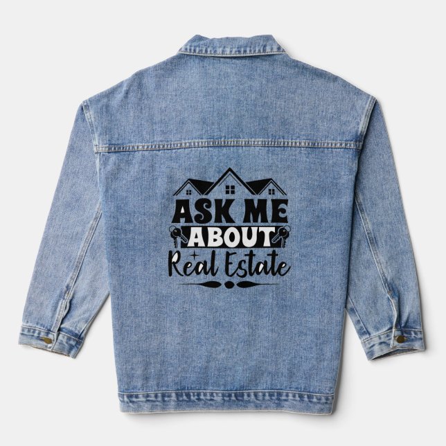 Real Estate Property Denim Jacket (Back)