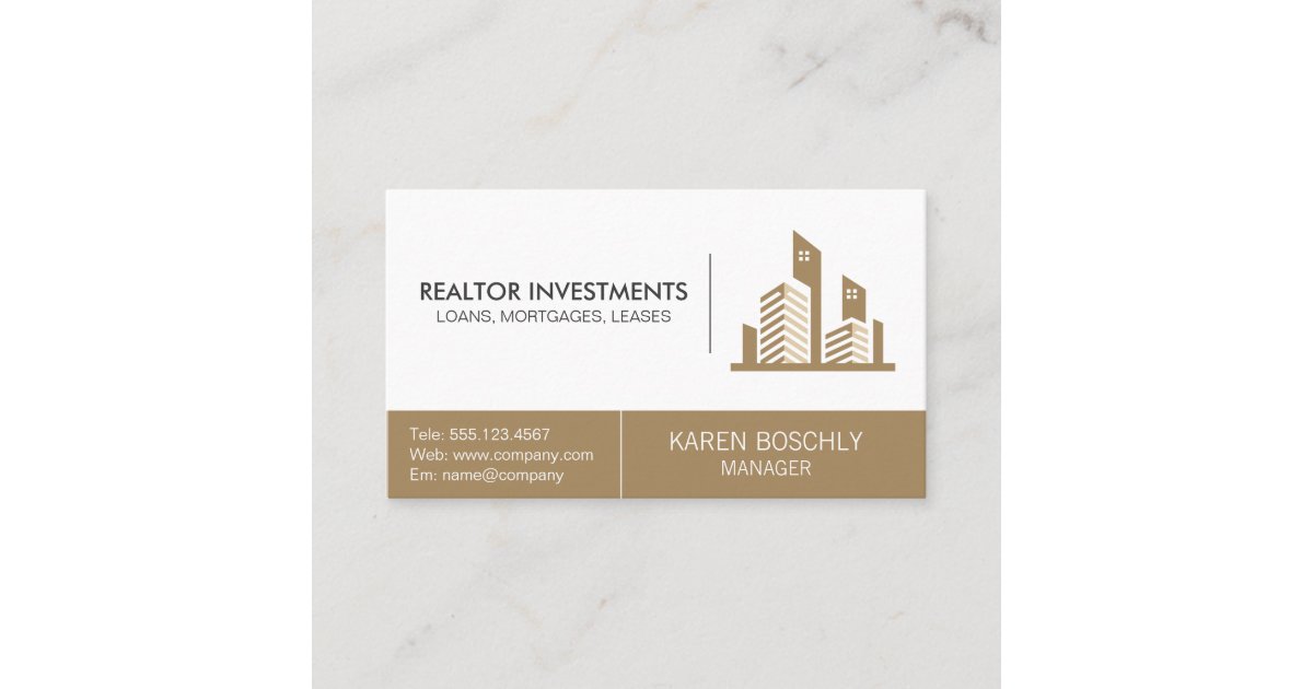 Real Estate Property Logo Business Card | Zazzle