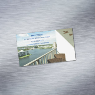 Real Estate Property Manager Rental Property  Business Card Magnet