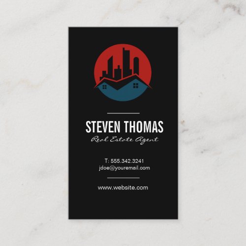 Real Estate Property  Residential Commercial Logo Business Card