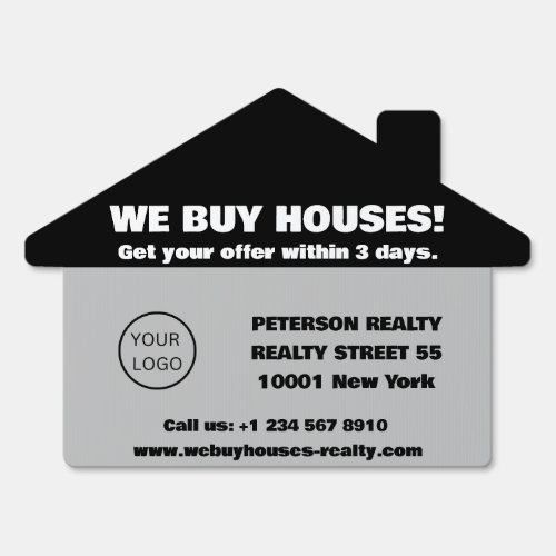 Real Estate Property Seller We Buy Houses Sign