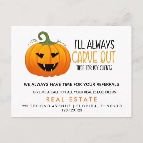 real estate pumpkin referrals Announcement 