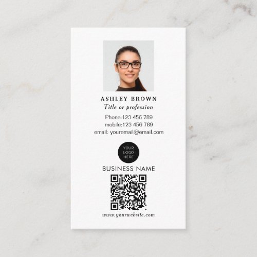 Real estate QR code professional simple photo Business Card