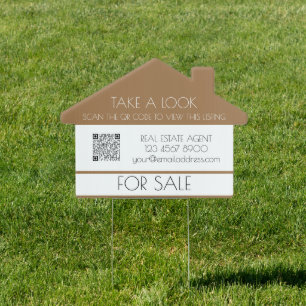 Real Estate QR Code Property For Sale Listing Sign
