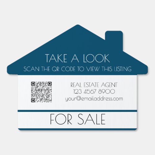 Real Estate QR Code Property For Sale Listing Sign