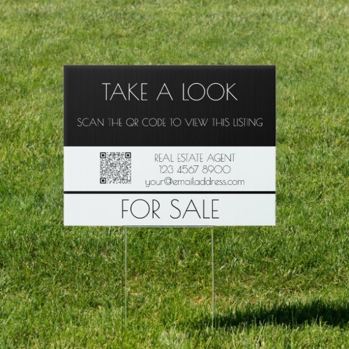 Real Estate QR Code Property For Sale Listing Sign
