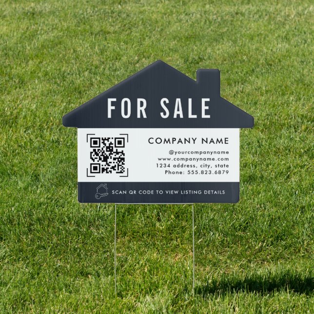 Real Estate QR Code Scan | Business Logo Sign (Insitu)