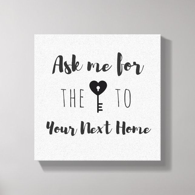 Real Estate Quote Canvas Art (Front)