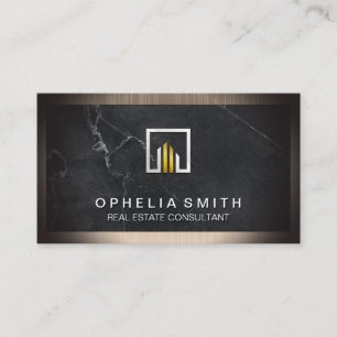 Real Estate Realtor Agent Executive Marble Business Card