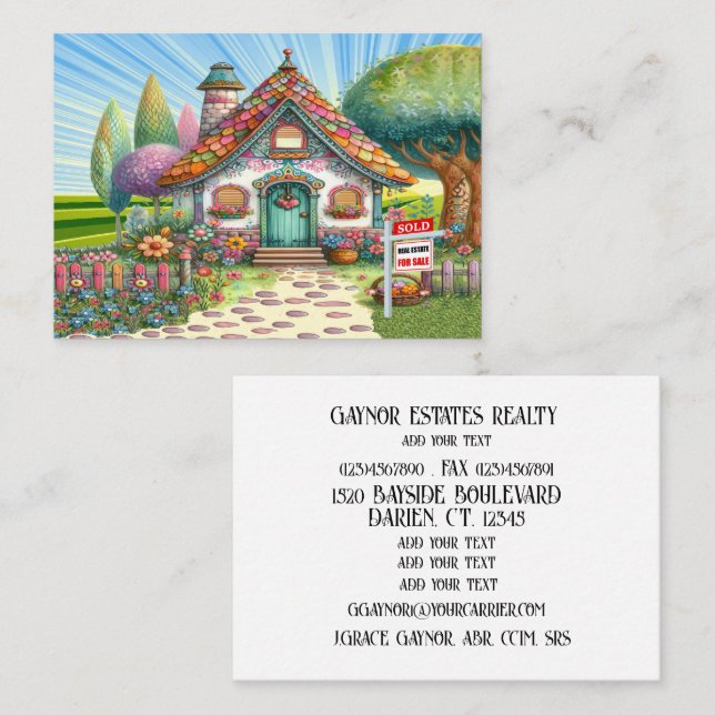 Real Estate Realtor Business Card (Front/Back)