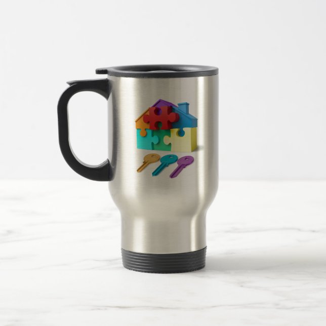 Real Estate, Realtor, estate agent, New Home Travel Mug (Left)