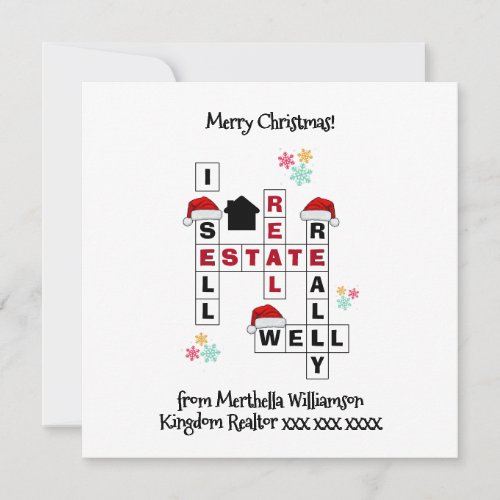 Real Estate Realtor Gift CHRISTMAS Card