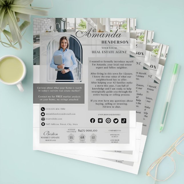 Real Estate Realtor Introduction Marketing Farming Flyer (Real Estate Realtor Introduction Marketing Farming Flyer)