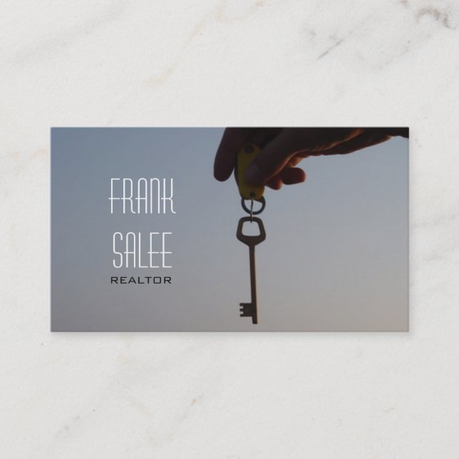 Real Estate Realtor Key Business Card (Front)