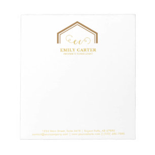 Real Estate Realtor Logo Branding Notepad