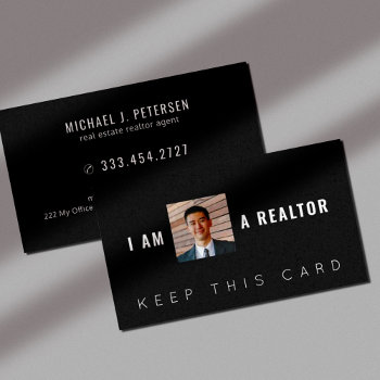 Real Estate Realtor Modern Professional Photo Business Card by uniqueoffice at Zazzle