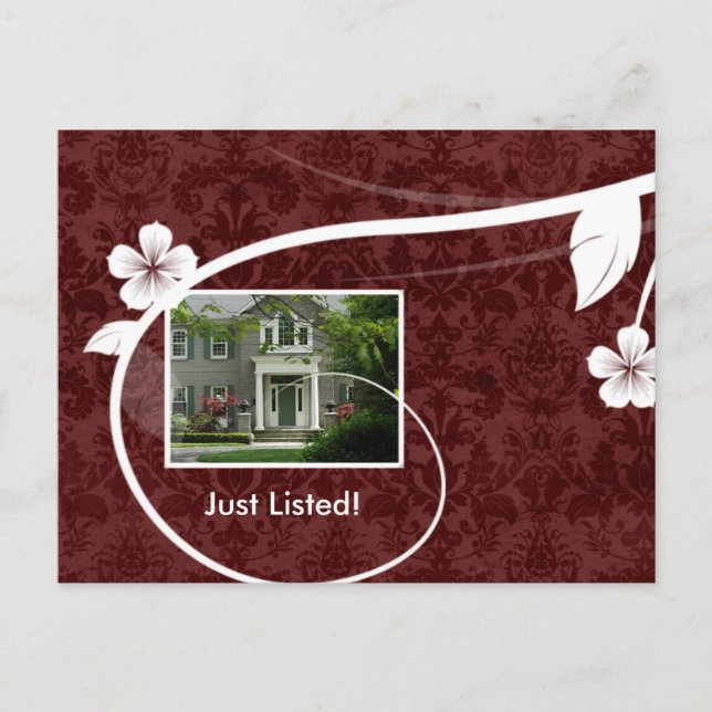 Real Estate / Realtor Postcard Customizable Red (Front)