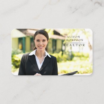Real Estate Realtor Realty Photo Appointment Business Card by DIY_BusinessCards at Zazzle