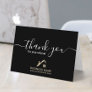 Real Estate Realtor Thanks for Referral Black Thank You Card