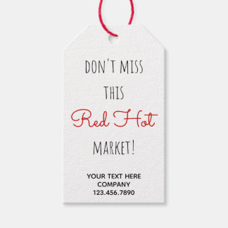 Real Estate Red Hot Market Seller Pop By Gift Tags