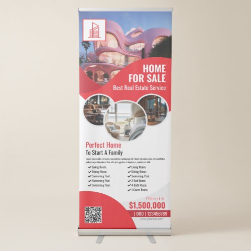 Real Estate _ Red Retractable Banner