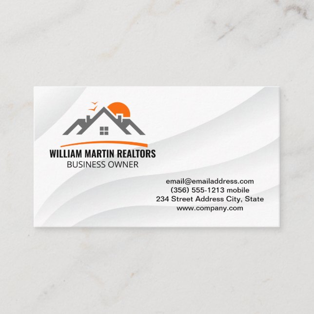 Real Estate Residential Logo Business Card (Front)