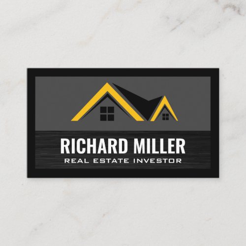 Real Estate Roof Logo Business Card