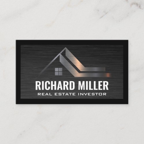 Real Estate Roof  Property Investor Business Card