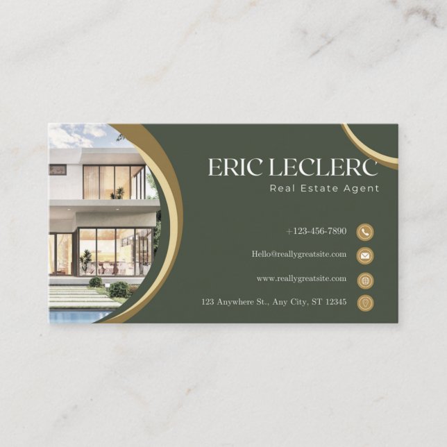 real estate sales agent business card (Front)