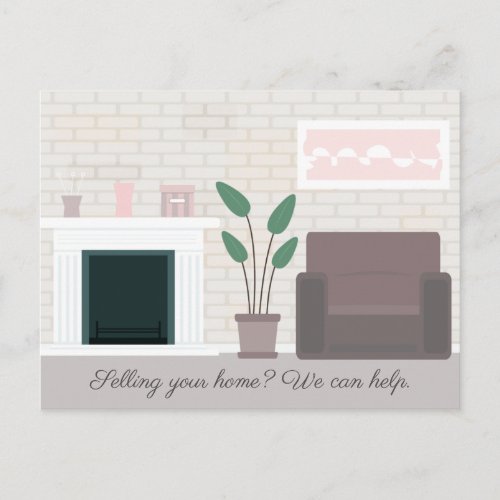 Real Estate Selling Your Home Stager Listing Agent Postcard