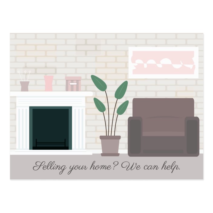 Real Estate Selling Your Home Stager Listing Agent Postcard