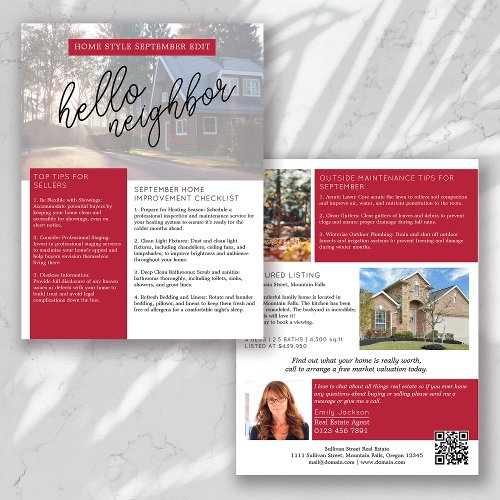 Real Estate September Newsletter Promotional Flyer