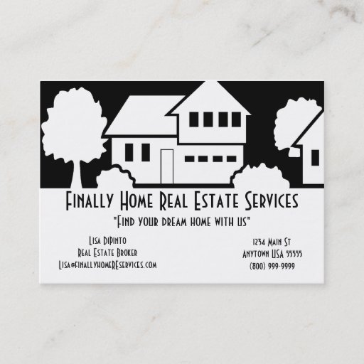 Customizable Real Estate Services Business Card