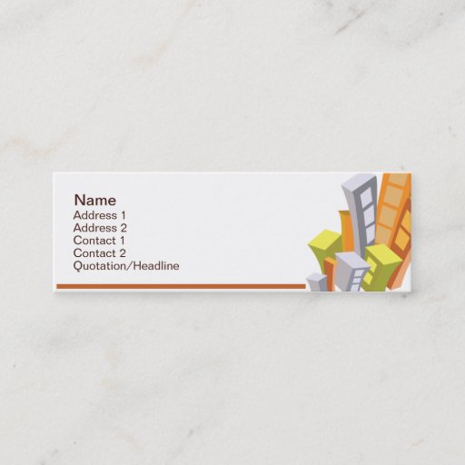 Customizable Real Estate - Skinny Business Card