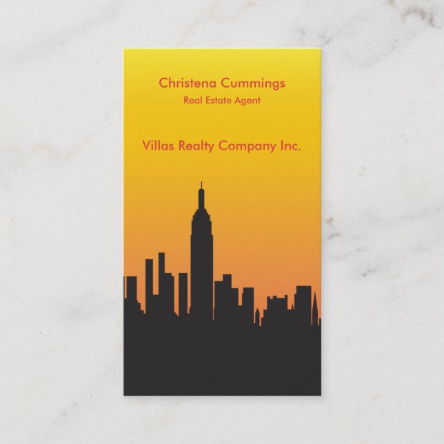 Real Estate Skyline Business Card (Front)
