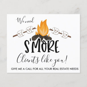 real estate SMORE referrals Announcement Postcard Flyer