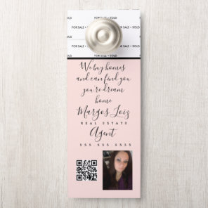 Real Estate Sold For Sale Home Rental pink Door Hanger