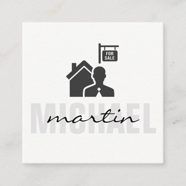 Real Estate Square Business Card (Front)