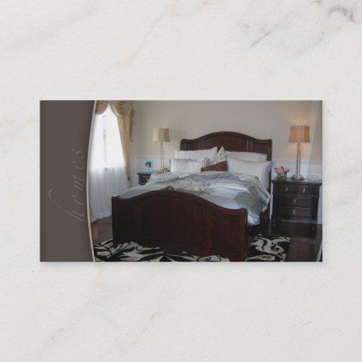 Customizable Real Estate Staging Bedroom Business Card