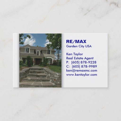 Customizable Real Estate Stairs House Business Card