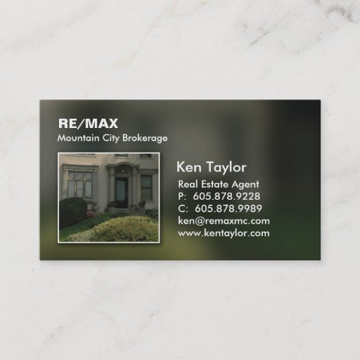 Customizable Real Estate Stucco Home Entrance Business Card