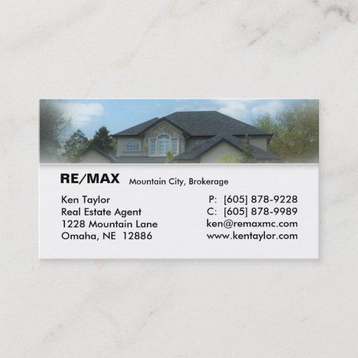 Customizable Real Estate Stucco House Business Card