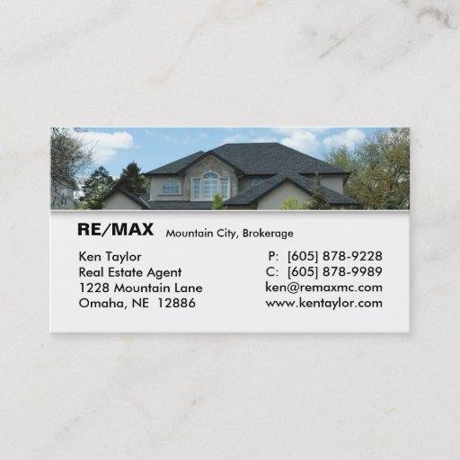 Customizable Real Estate Stucco House Business Card 2