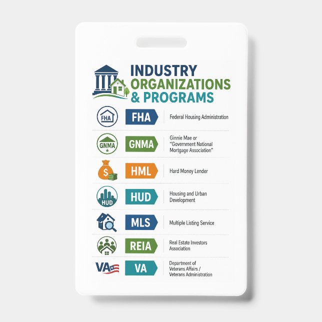 Real Estate Student Reference Badge (Front)