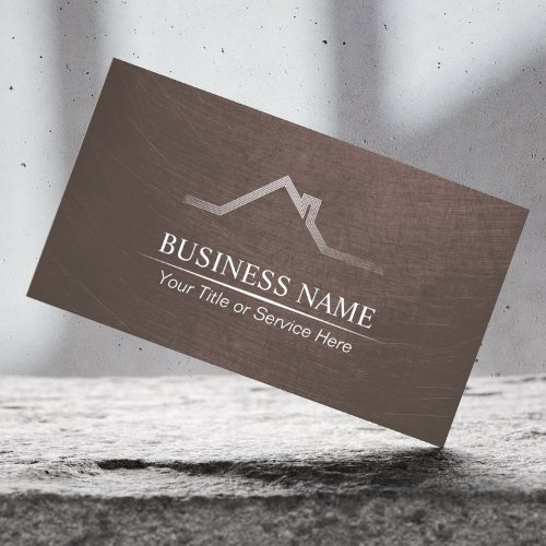 Real Estate Stylish Brown Realtor Business Card