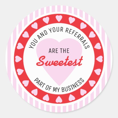 Real Estate Sweetest Valentines Day Thank You Classic Round Sticker