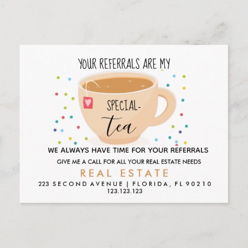 real estate tea referrals Announcement