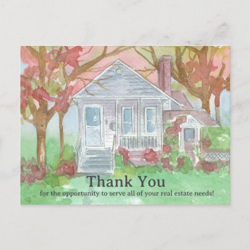 Real Estate Thank You Client Referral  Postcard