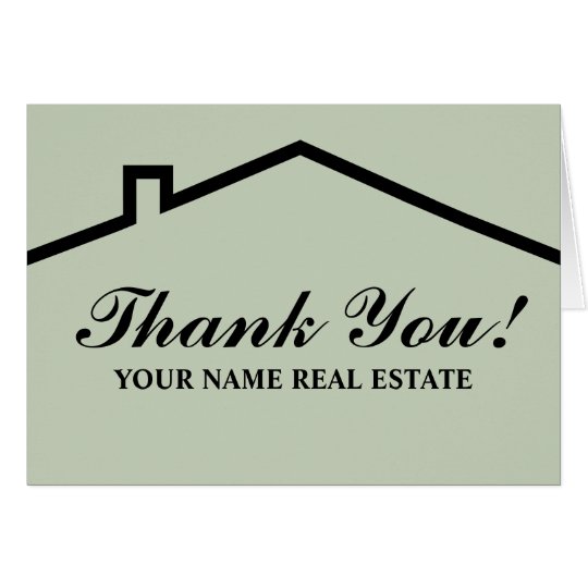 Real estate thank you note cards for business