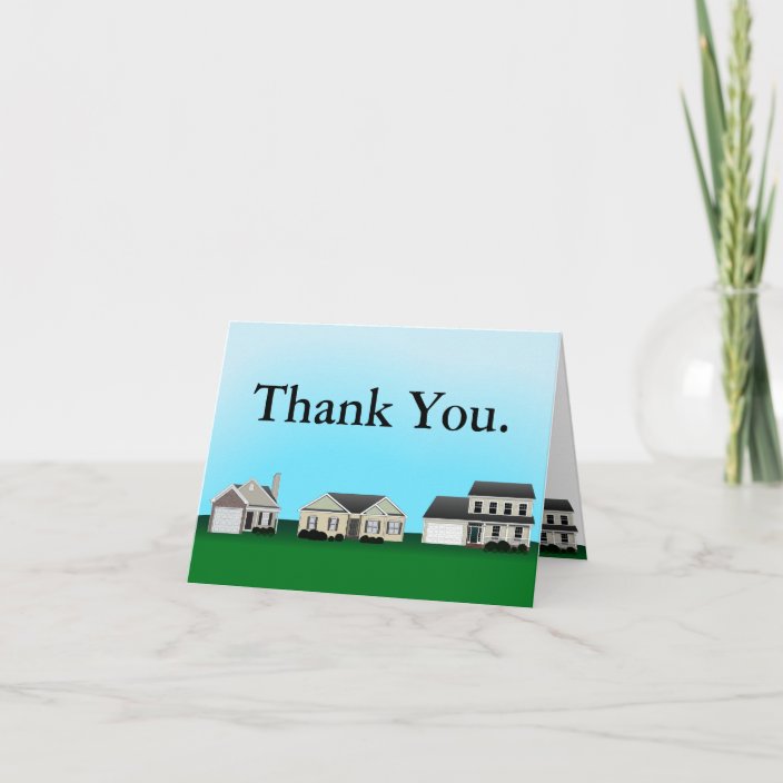 Real Estate Thank You Notes | Zazzle.com